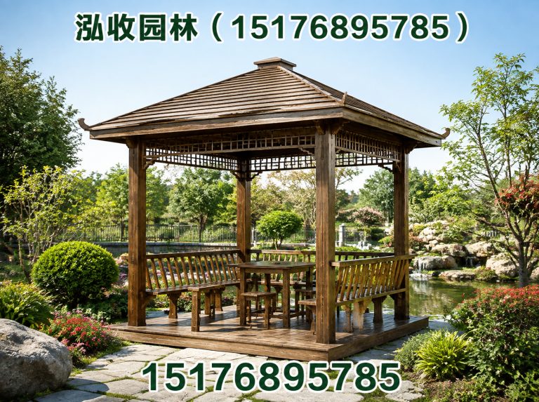 汉中防腐木凉亭展示图